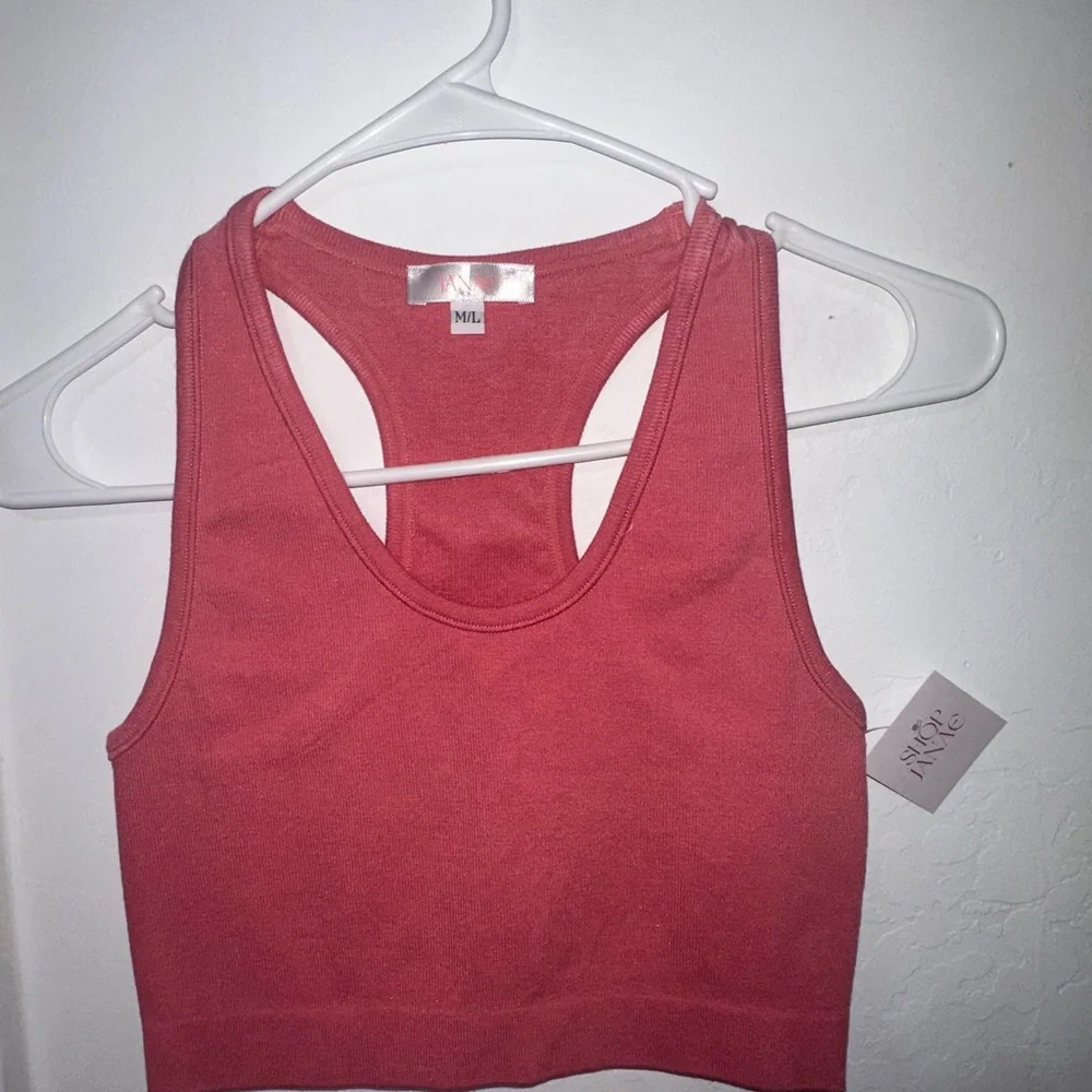 Pink Racerback Tank Top - Picture 1 of 2